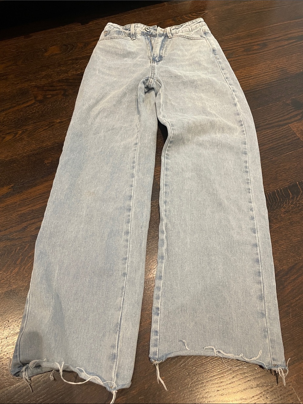 SHEIN Light Wash Wide Leg Jeans - Pale Blue